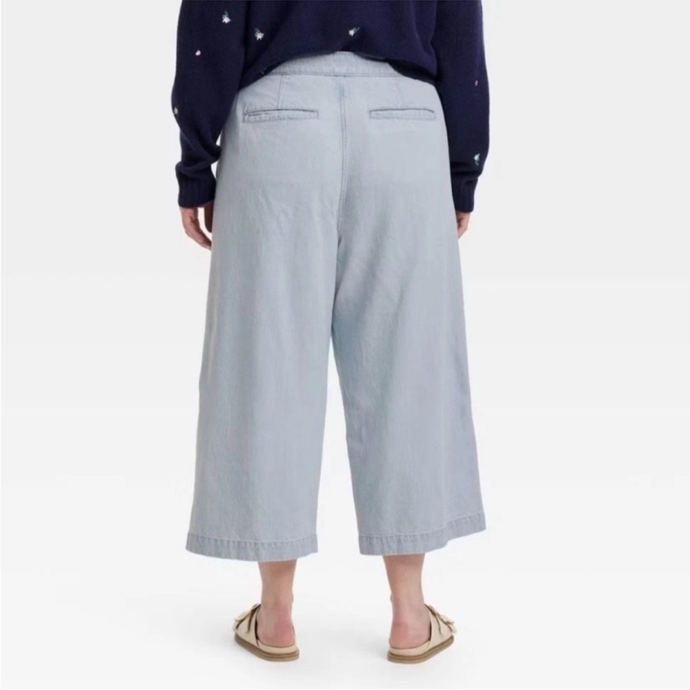 Universal Thread Light Wash Cropped Two-Way Trouser Jeans Size 10R NWT - Picture 4 of 15